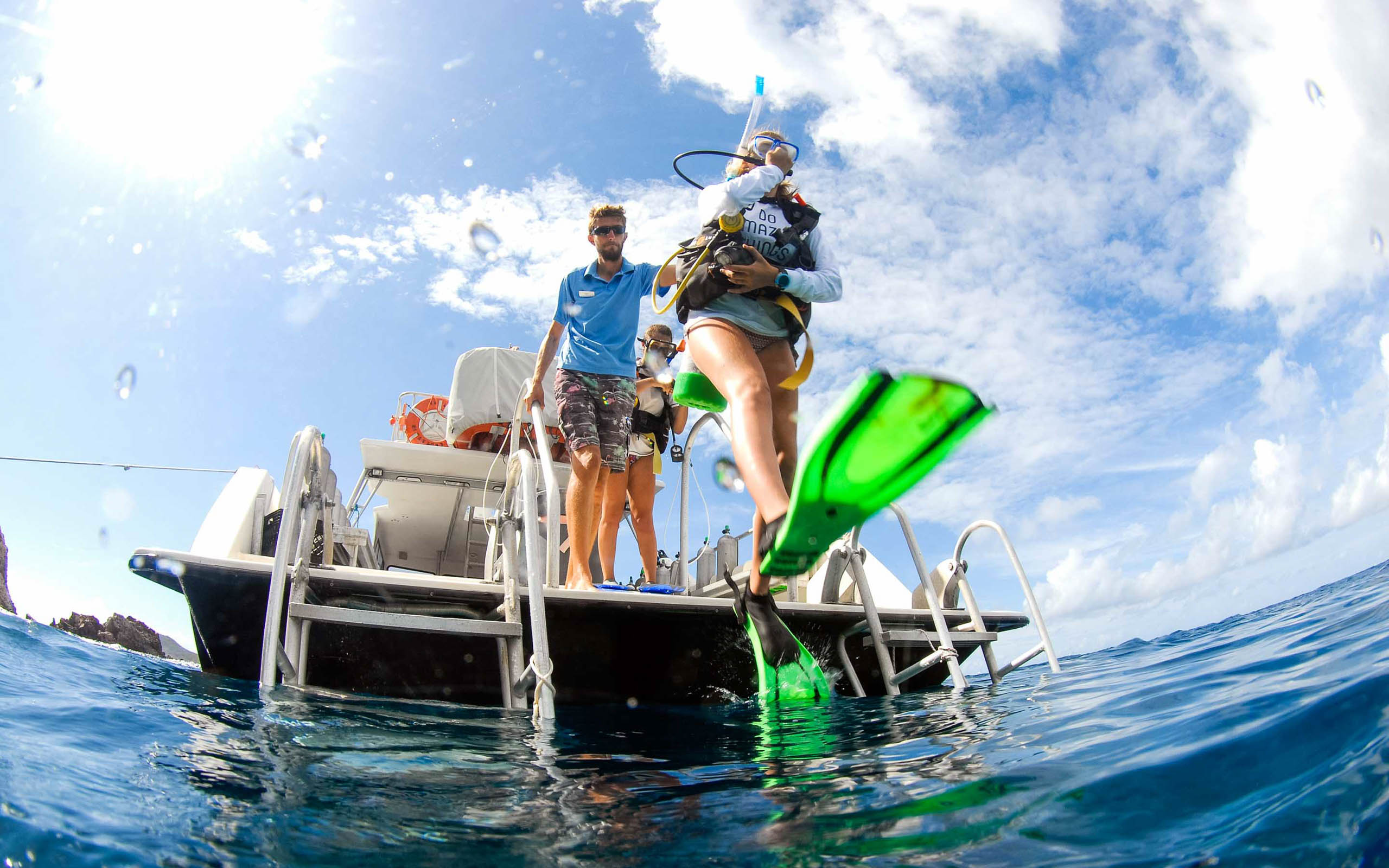 Scuba diving in the caribbean.