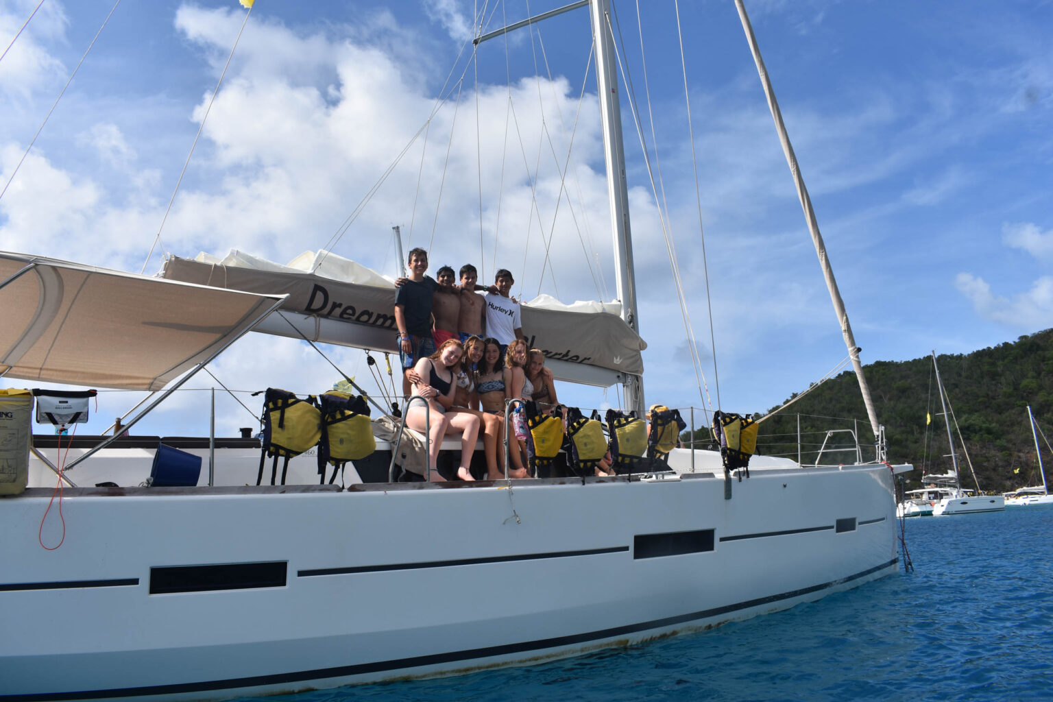 Campers on the Sail Caribbean boats.