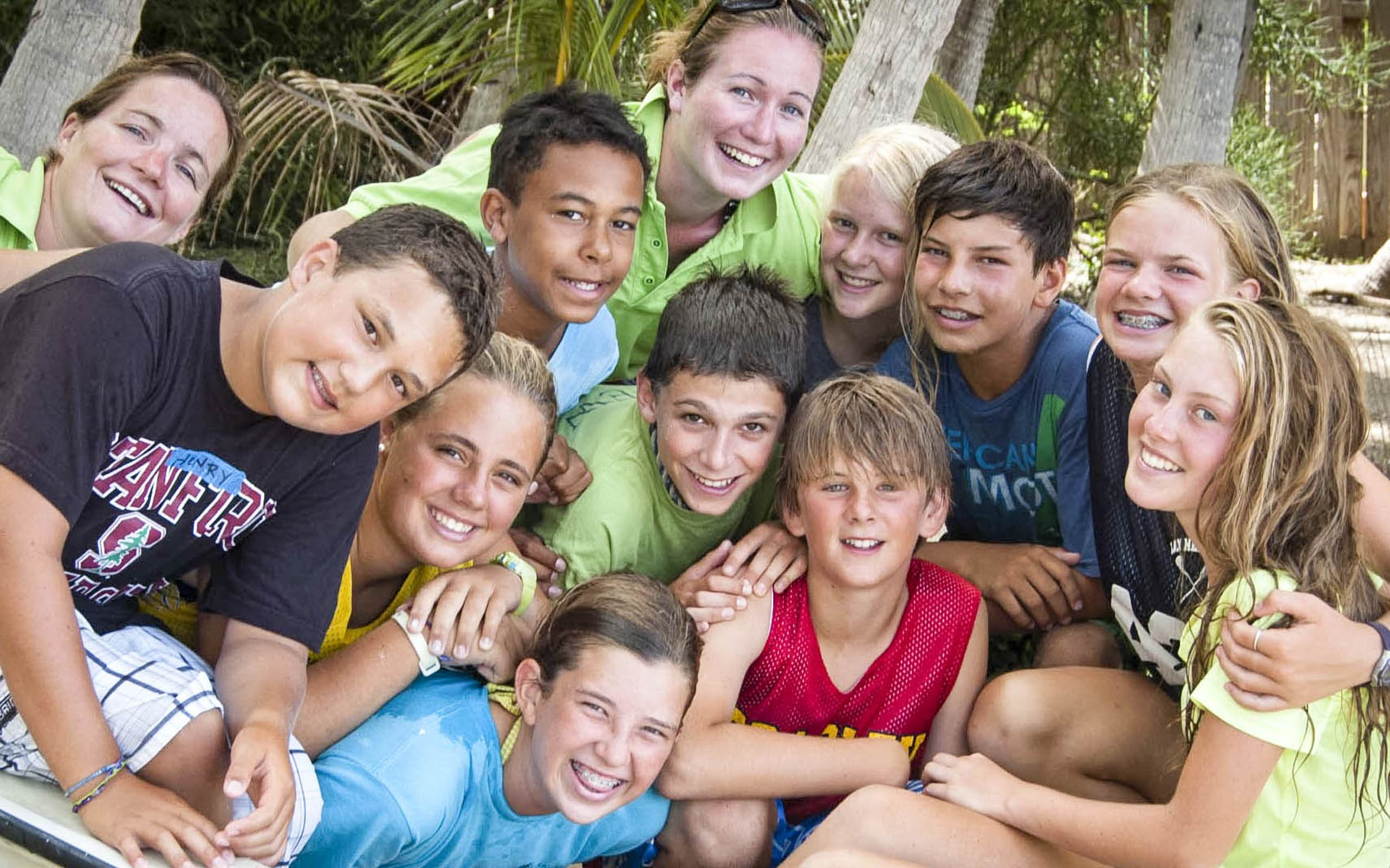 A group of children posing for a photo.