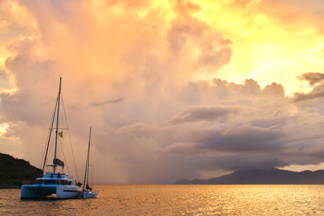 A boat in the water.