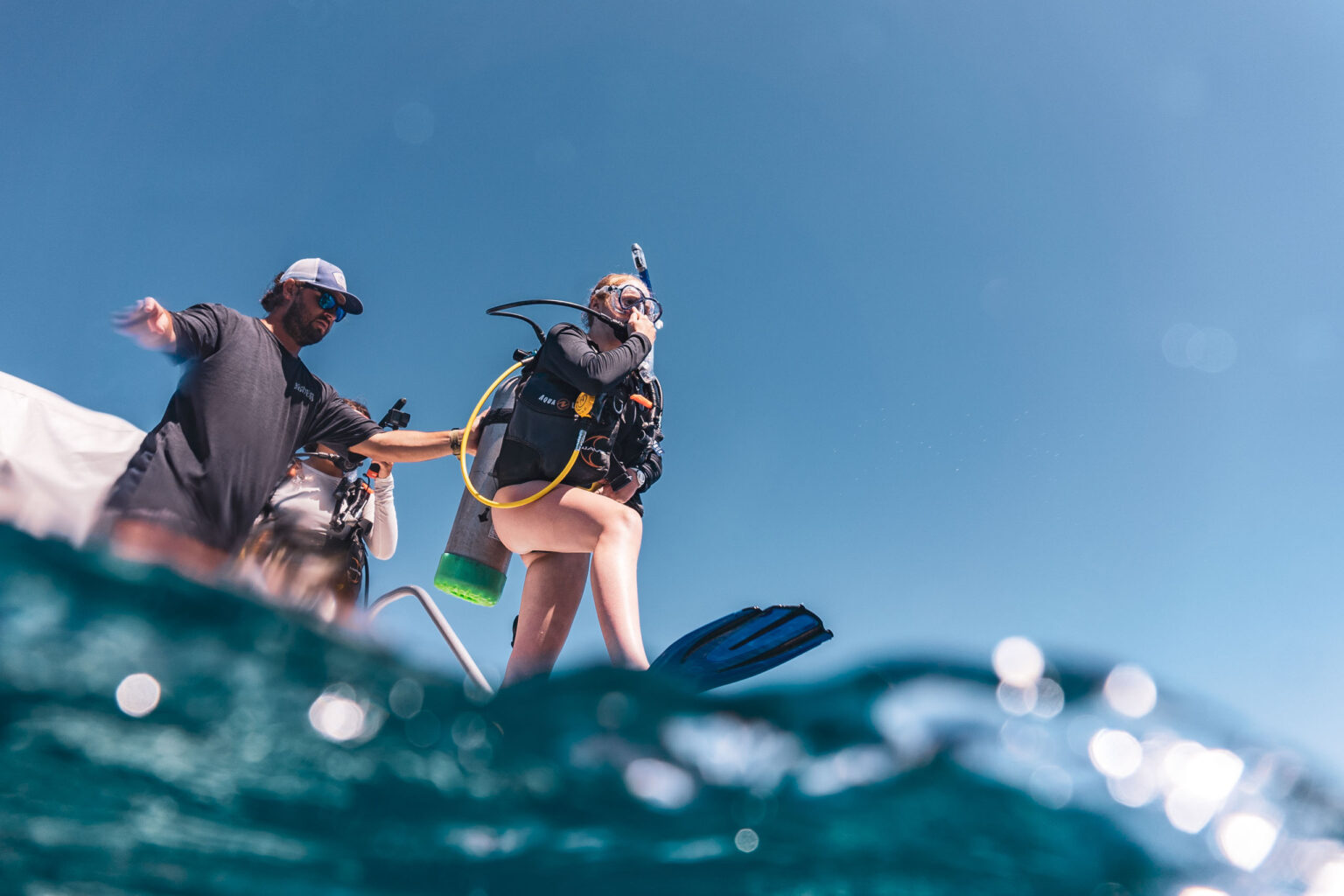 Scuba diving in the caribbean.