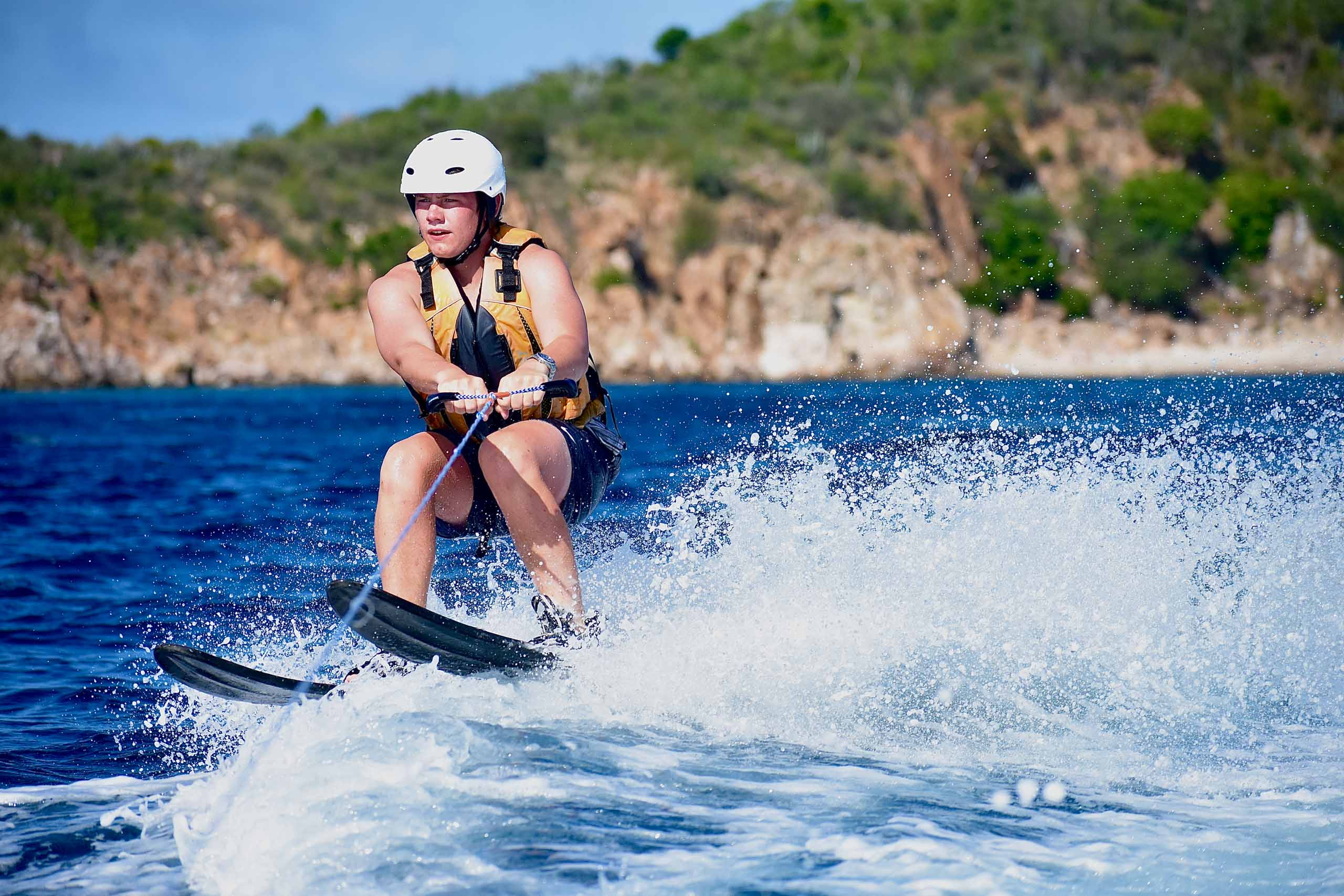 Water skiing in the caribbean. water-skiing