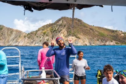 Staff having fun after instructing teens